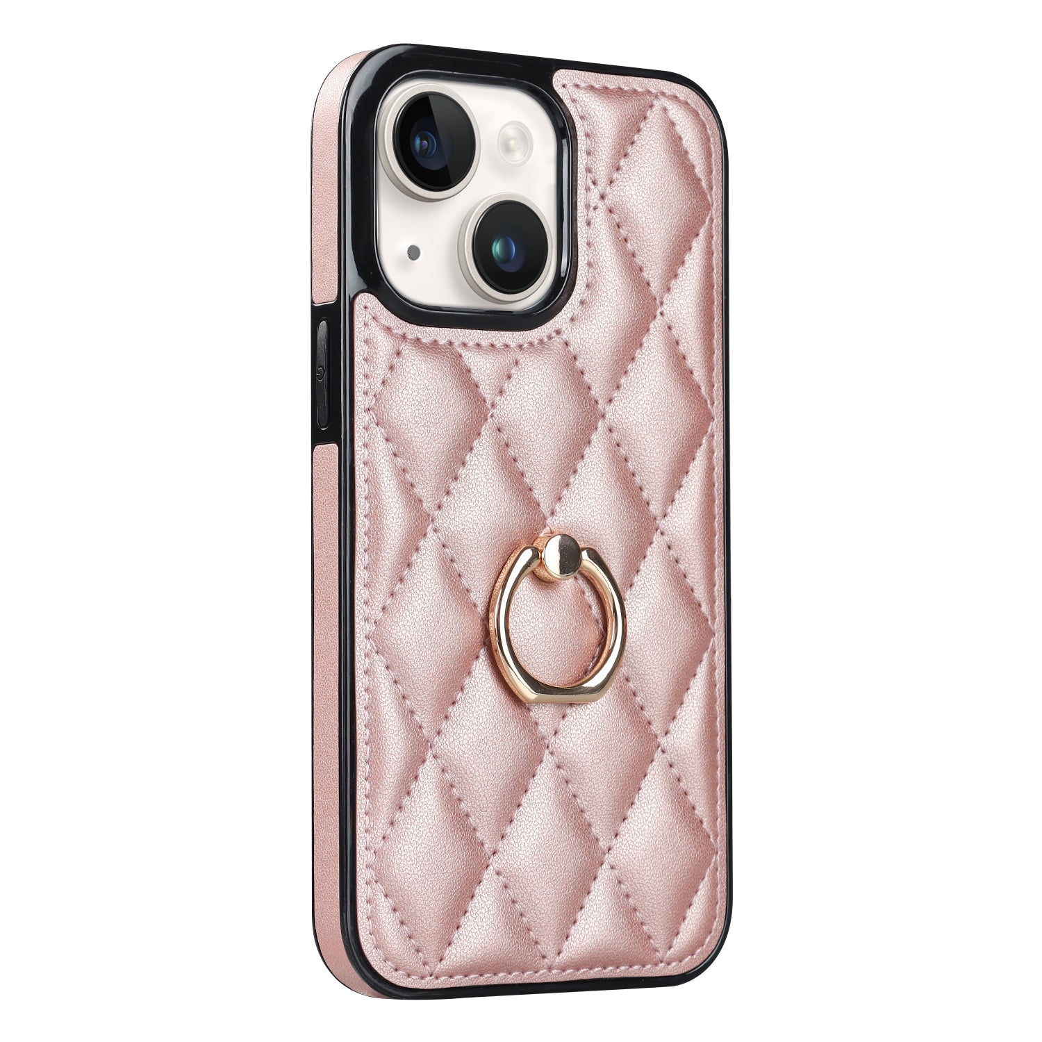 For iPhone 13 mini 5.4 inch Anti-Scratch Phone Cover Stitching Rhombus PU Leather TPU Phone Case with Ring Holder Kickstand For iPhone 13 mini 5.4 inch Anti-Scratch Phone Cover Stitching Rhombus PU Leather TPU Phone Case with Ring Holder Kickstand